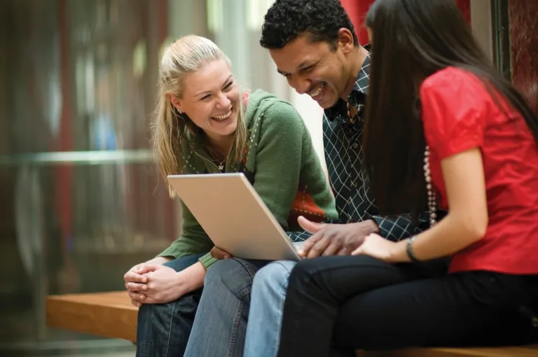 students on campus